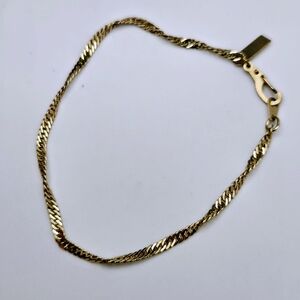 18K Gold Plated Chain Bracelet 6.5"
